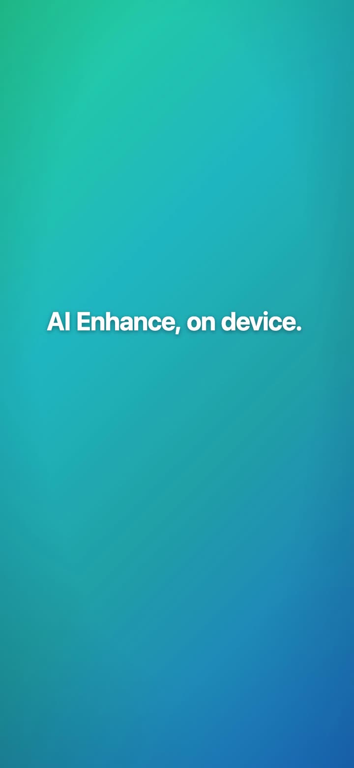 Filemorph AI photo enhancement running on the Neural Engine