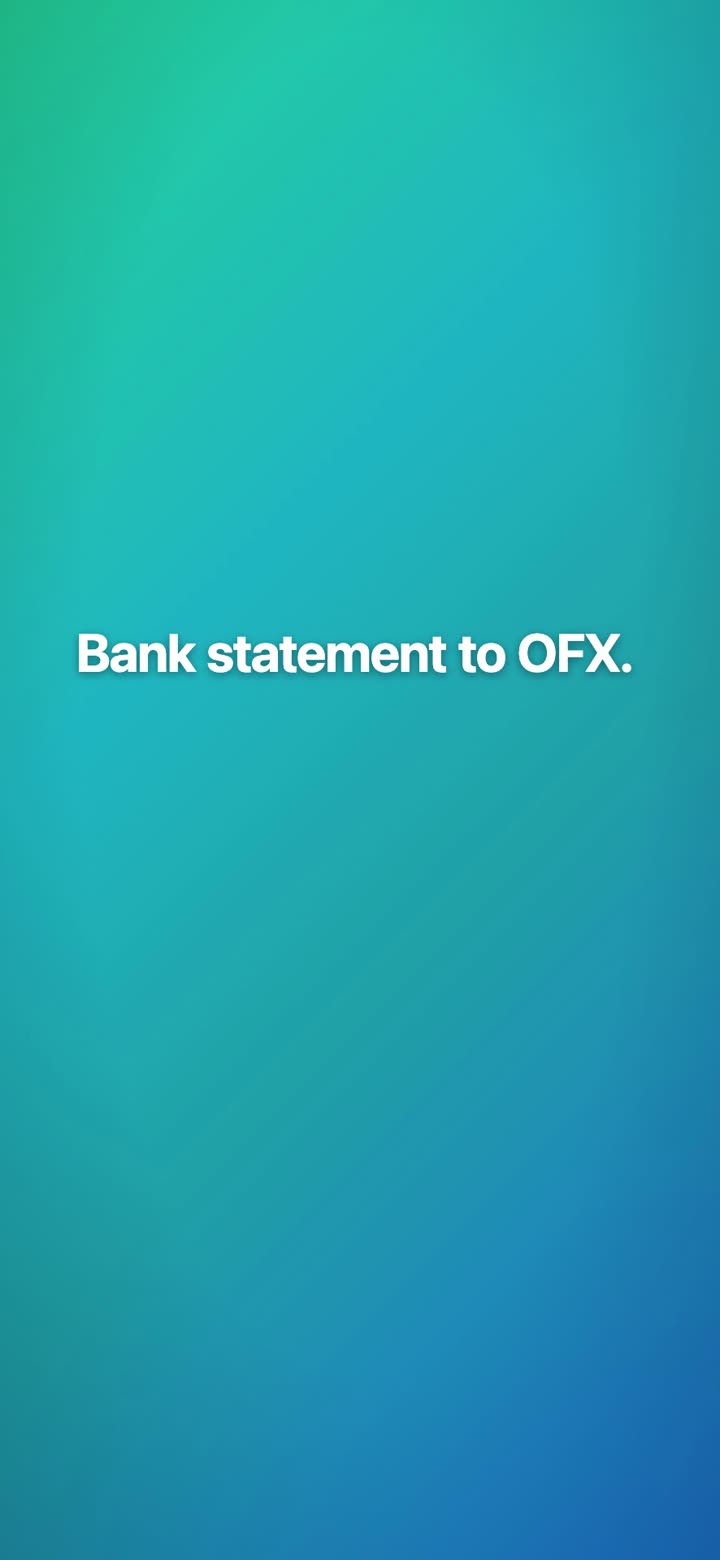Filemorph reviewing a bank statement's detected columns before exporting OFX on iPhone