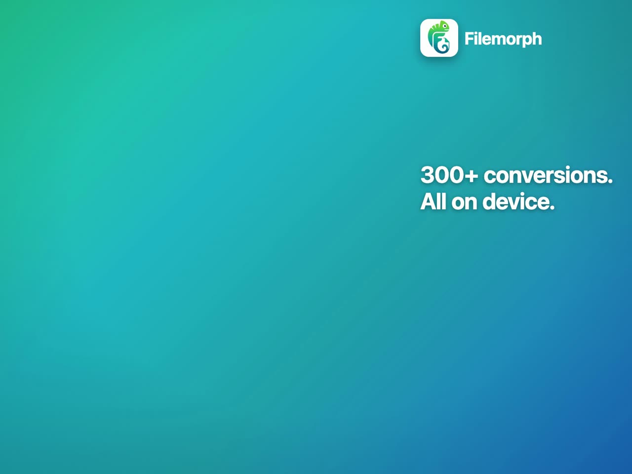 Filemorph on iPad converting, compressing and editing files on the device